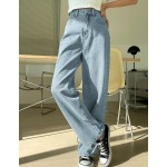 High Waist Washed Wide Leg Jeans