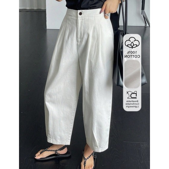 Women Loose Solid Color Casual Business Pants