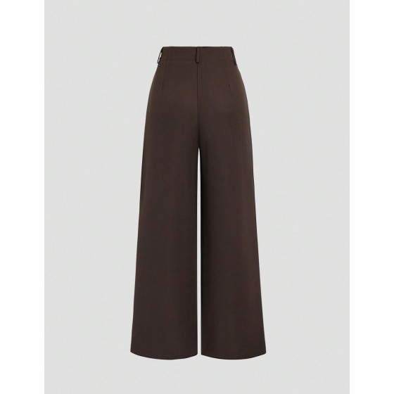 Women's Retro Elegant Jacquard Crimp Pleated Wide-Leg Pants, Autumn/Winter Fall Cloth For Women