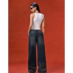 Women s Straight Leg Loose Casual Jeans Autumn Streetwear Occasion Minimalism Pockets Jeans Versatile Western Wear Summer