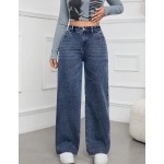 Women s Solid Color Casual Denim Jeans