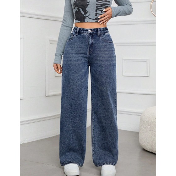Women s Solid Color Casual Denim Jeans