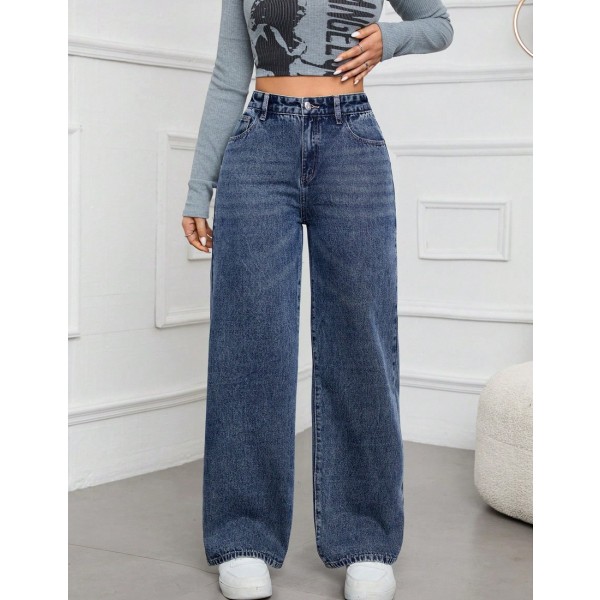 Women s Solid Color Casual Denim Jeans