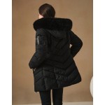 Women s Mid Length Minimalist Style Hooded Jacket