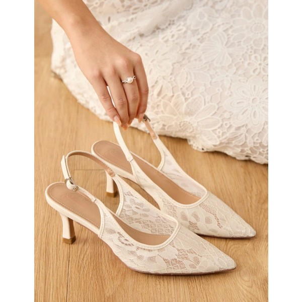 Women s Fashion Black Pointed Toe Stiletto High Heels Dating Party Elegant Wedding Bride