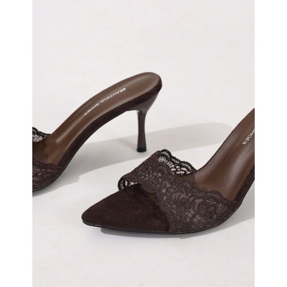 Black Gold White Open Toe Mesh Summer New Fashion Thin High Heel Sandals Minimalist Versatile Women s Formal Sandals Pointed Toe Elegant Thin High Heel Slippers Women s High Heels Brown High Heels Dat
