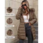 Women s Lightweight Down Jacket Hooded Multi Pocket Suitable For Layering And Casual Outdoor Wear In Autumn Winter