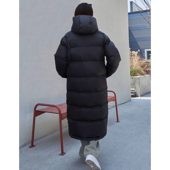 Zipper Front Hooded Padded Thick Pockets Coat Winter Women Padded Coat