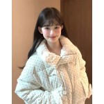 Women s Elegant Thick Loose Collar Padded Coat Autumn Winter