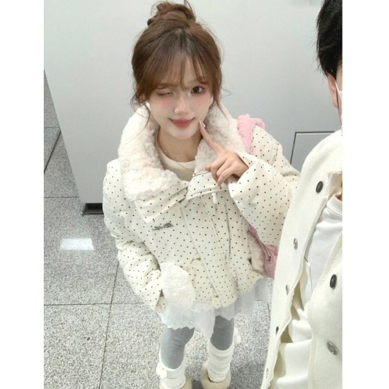 Women s Elegant Thick Loose Collar Padded Coat Autumn Winter