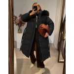 Women s Casual Hooded Jacket With Pockets Lightweight Faux Fur Lined Quilted Windbreaker Suitable For Autumn Daily Wear And Winter Outerwear Black Elegant