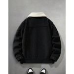 Men s Casual Minimalist Outdoor Long Sleeve Jacket Thermal Lined Thickened Jacket With Collar Suitable For Autumn Winter