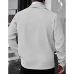 Men Solid Color Casual Long Sleeve Overcoat for Autumn and Winter