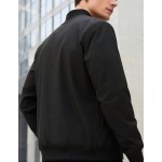 Men Casual Solid Color Commuter Zip Up Jacket