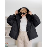 Women's Solid Color Long Sleeve Zipper Collar Casual Hooded Winter Jacket Women Coats