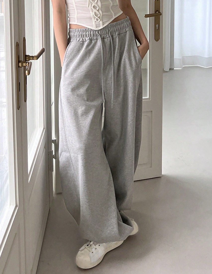 Drawstring Waist Wide Leg Sweatpants Fall Winter Women Joggers