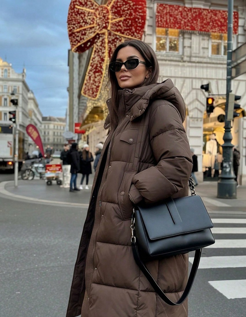 2025 Winter New Arrival Women s Mid Length Loose Hooded Thick Padded Coat Fashion Parka Long Sleeve Padded Coat