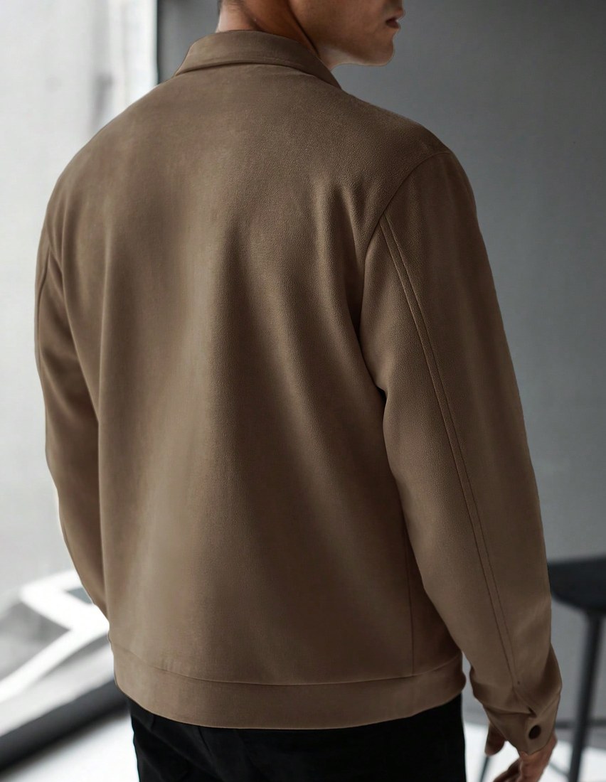 Men s Solid Color Raglan Sleeve Zip Up Casual Minimalist Design Jacket Men Zip Up Jacket Men Jackets Casual Cropped Men Jacket Men Summer Jacket