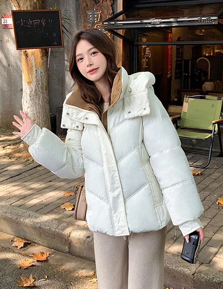 Petite Cropped Padded Coat Winter