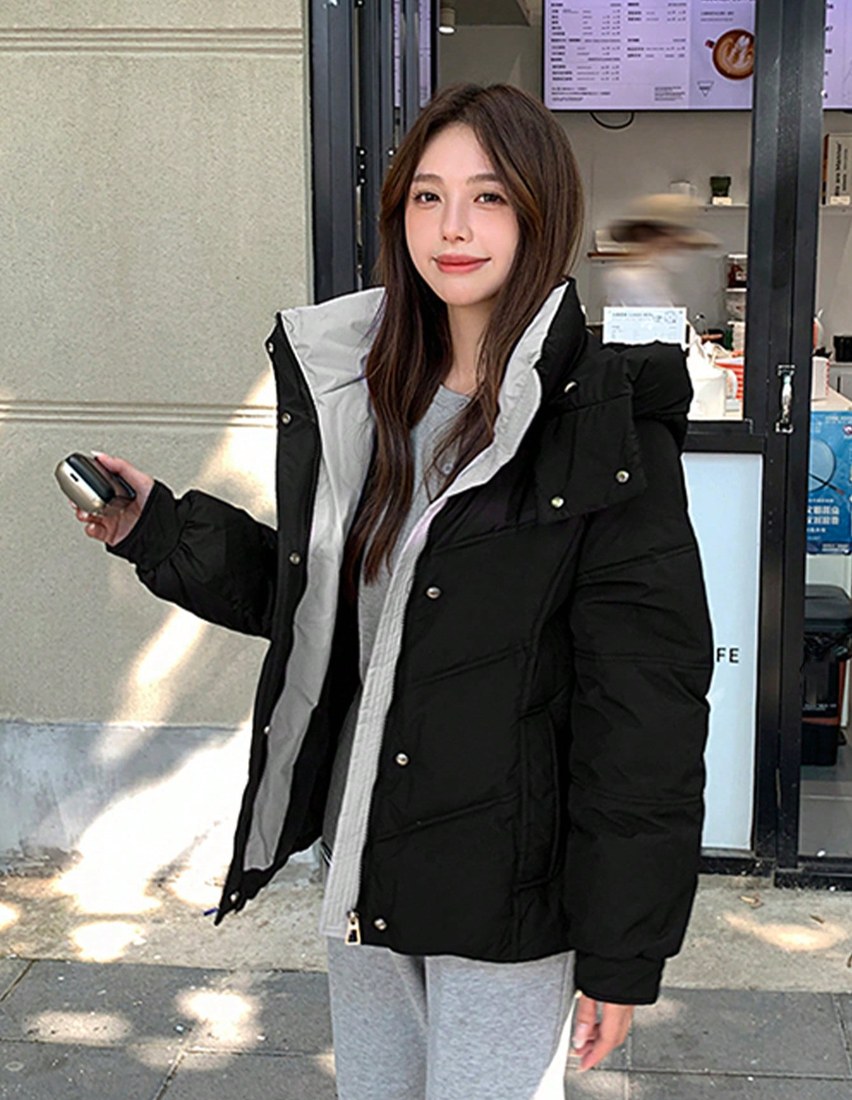 Petite Cropped Padded Coat Winter